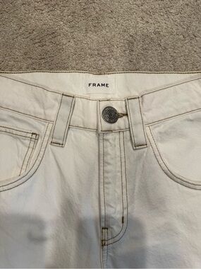 Frame Denim Women’s Off-White Straight Leg Jeans